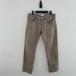 FRAME L'Homme Slim Fit Jeans - Stone Beige Premium Stretch Denim - 33